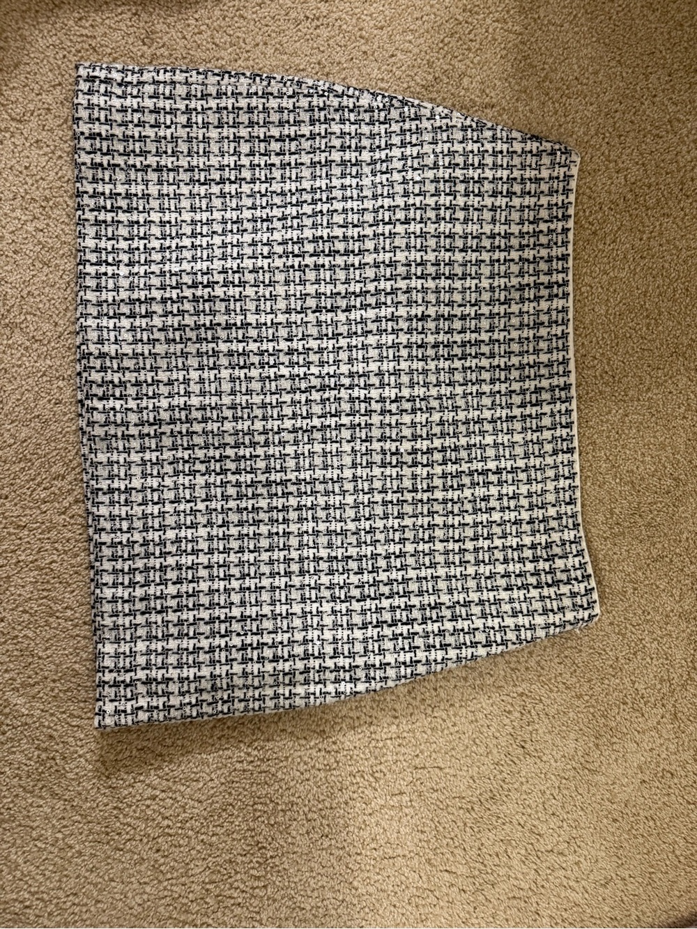 LOFT Black and White Tweed Mini Skirt